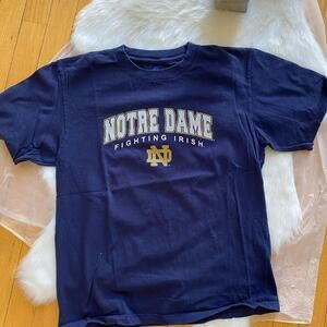 NCAA Notre Dame Fighting Irish Navy Blue T-Shirt Large 16/18